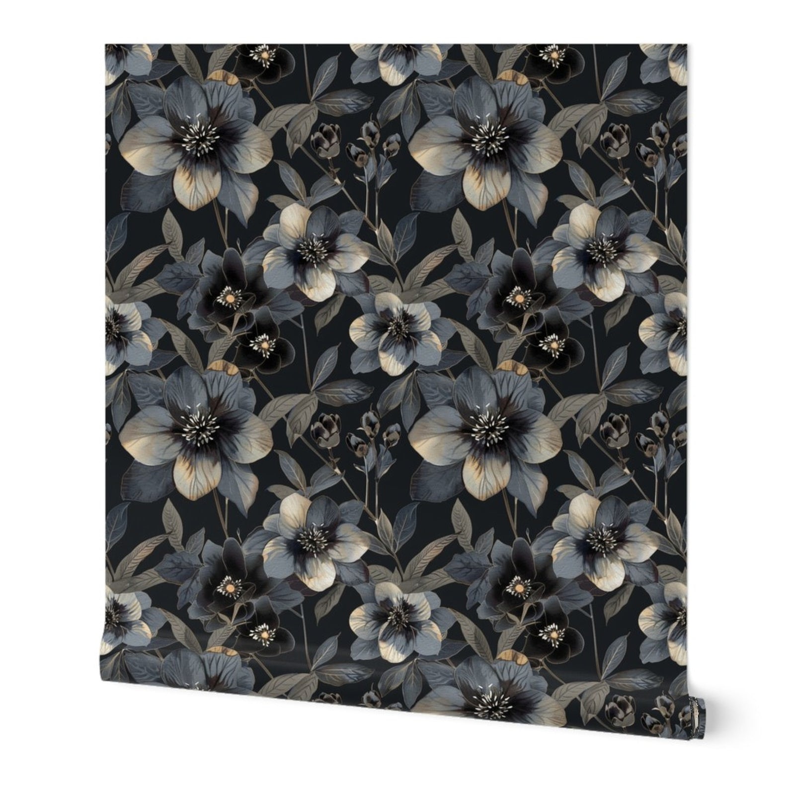 Black and Gold Hellebore - Jet — 01 Hero Roll