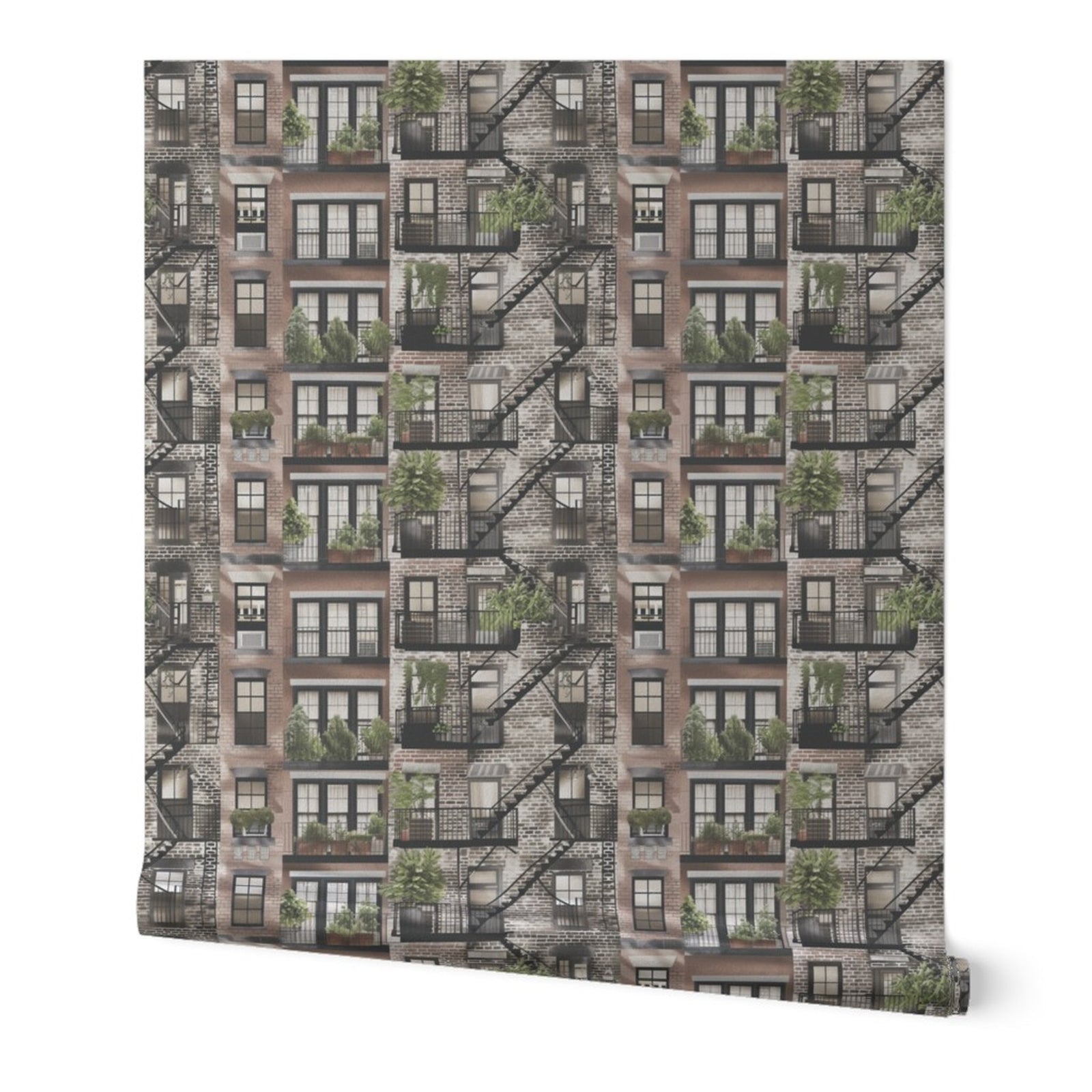 Planted Fire Escapes - Red Brick — 01 Hero Roll