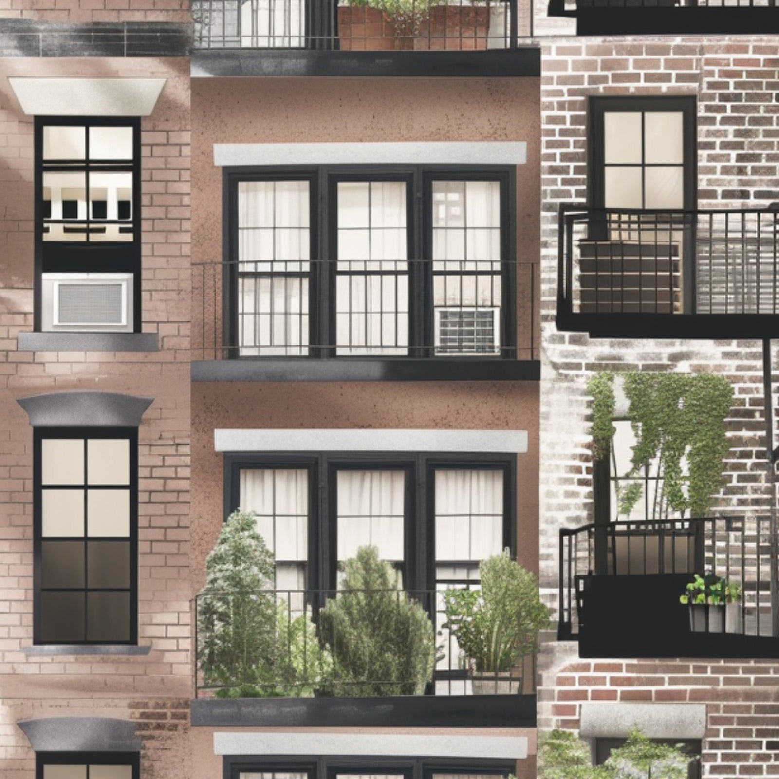 Planted Fire Escapes - Red Brick — 07 Detail Macro