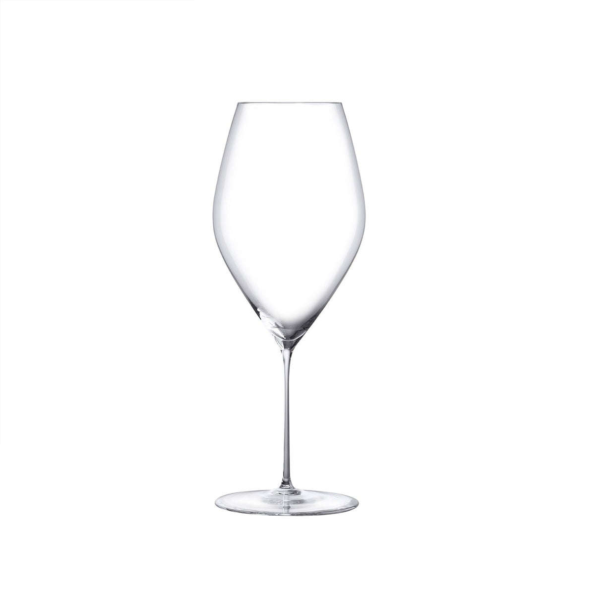Side view of the delicate ultra-thin NUDE Stem Zero Grace crystal glass designed for white wine.