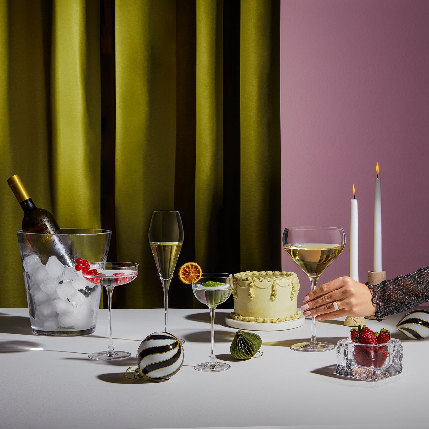 Lifestyle view of Glacier Wine Cooler Barware | Provenance & Patina