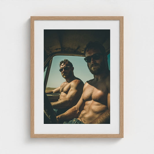 Masculine Truck Portrait in Contemplative Sunlight