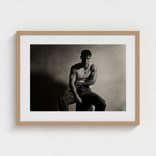 Contemplative Male Portrait in Sepia Monochrome