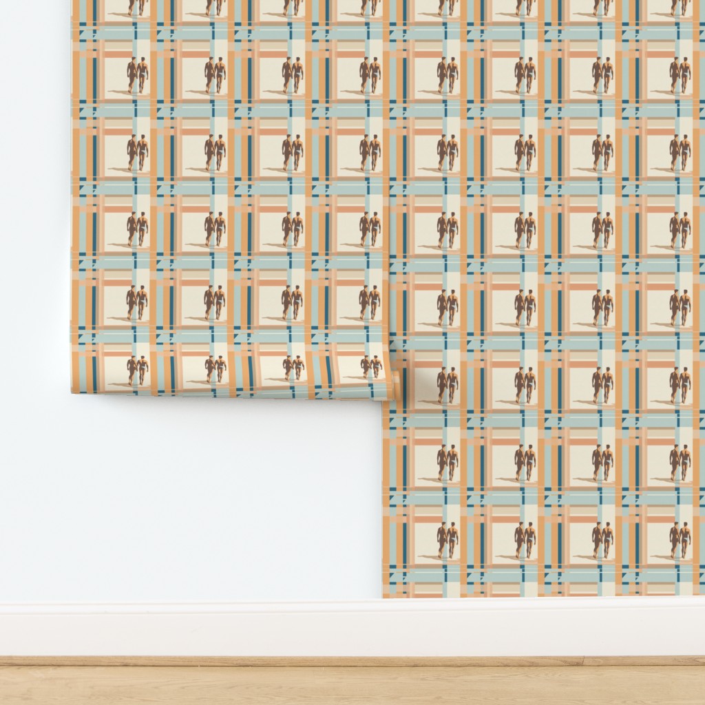 Detailed swatch of the non-pasted traditional wallpaper texture in the Dove colorway.