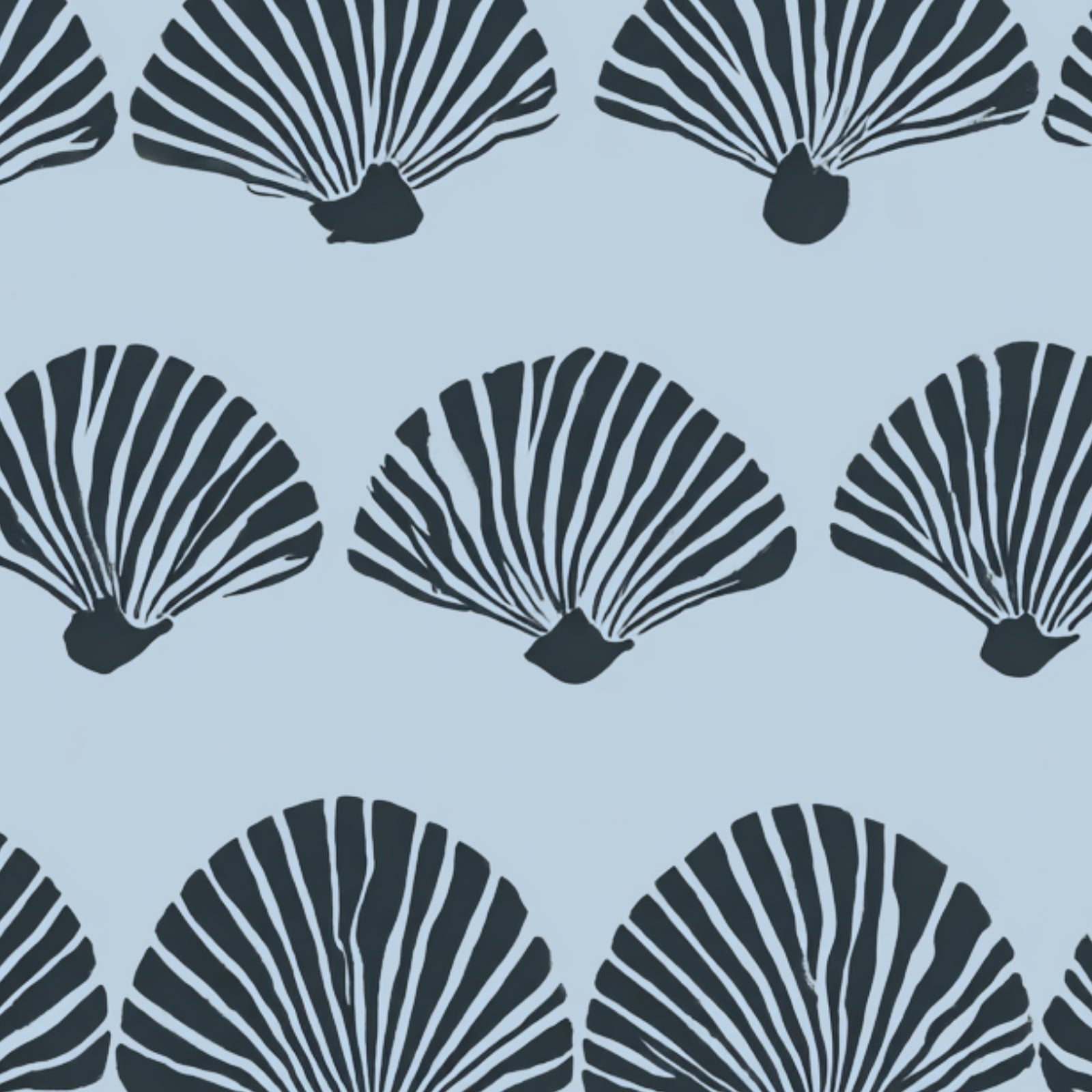 Modern Scallop - Blue — 30 Detail Macro