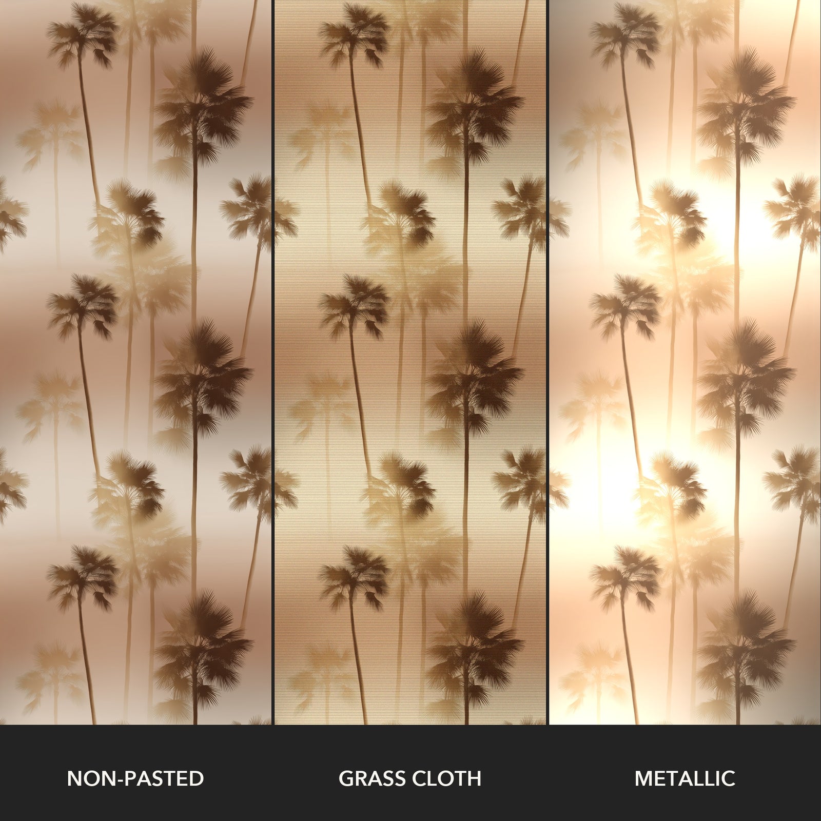 Palm Trees LA Mornings Large Scale - Golden — 31 Paper Types