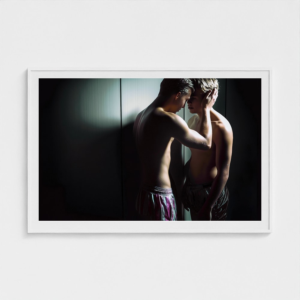 Intimate Masculine Portrait in Shadowed Grey Light