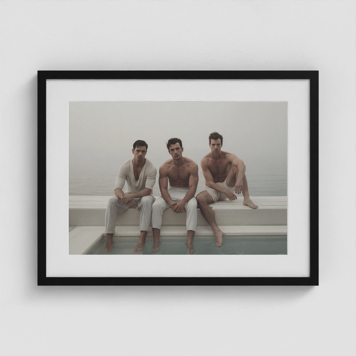 Beach Squad 24x18 Black Landscape Box Frame