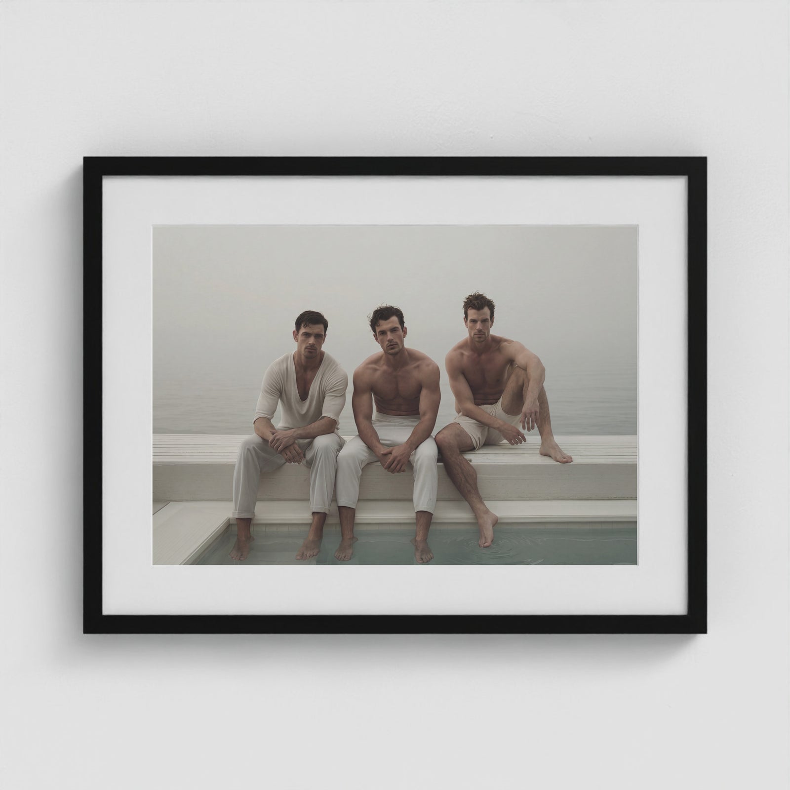 Beach Squad 24x18 Black Landscape Box Frame