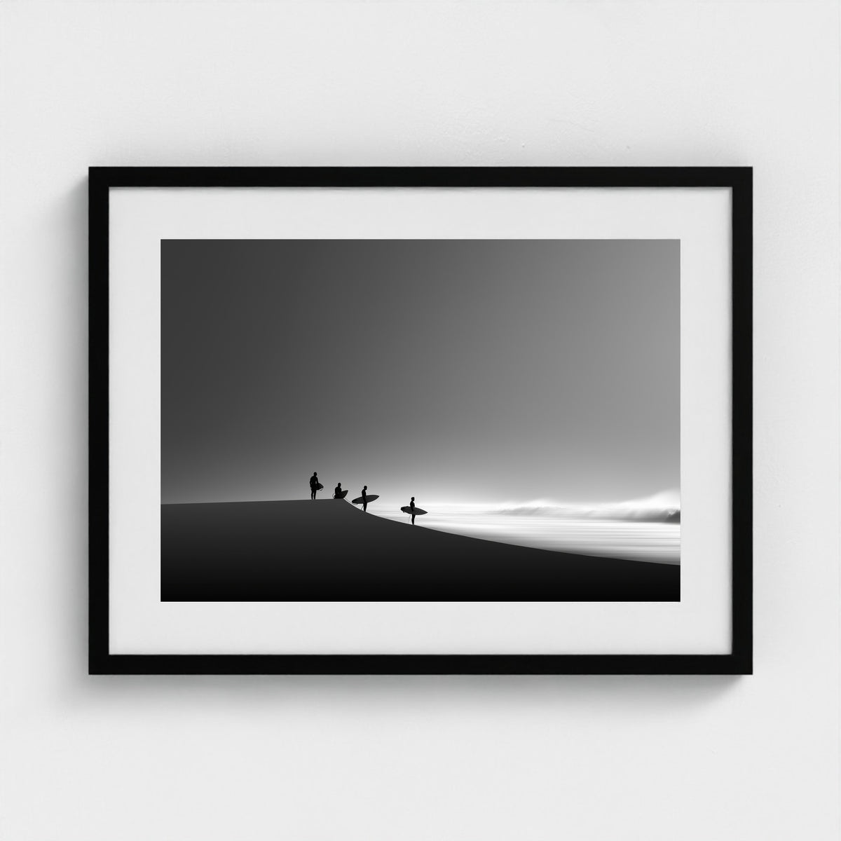 Before the Break 24x18 Black Landscape Mockup