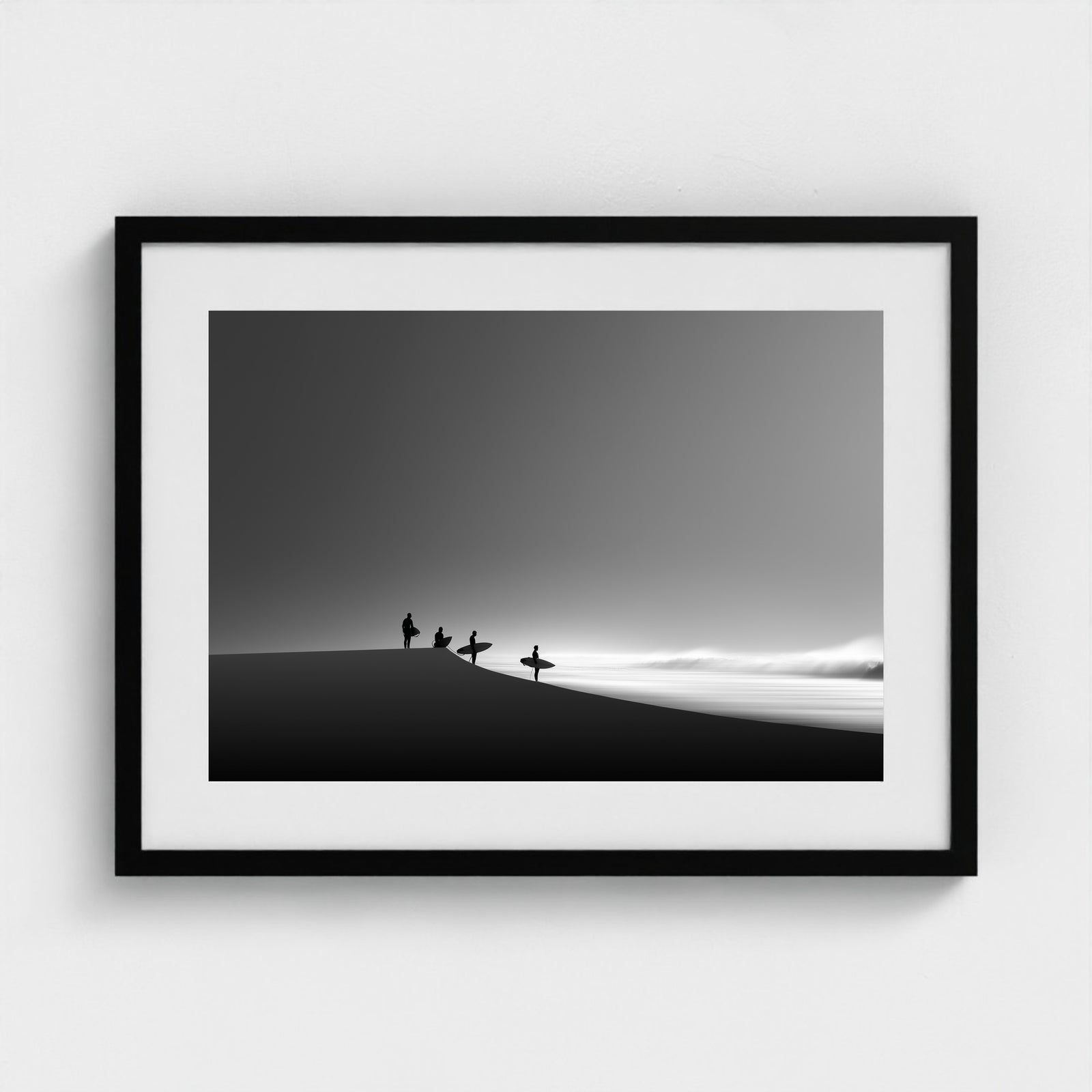 Before the Break 24x18 Black Landscape Mockup