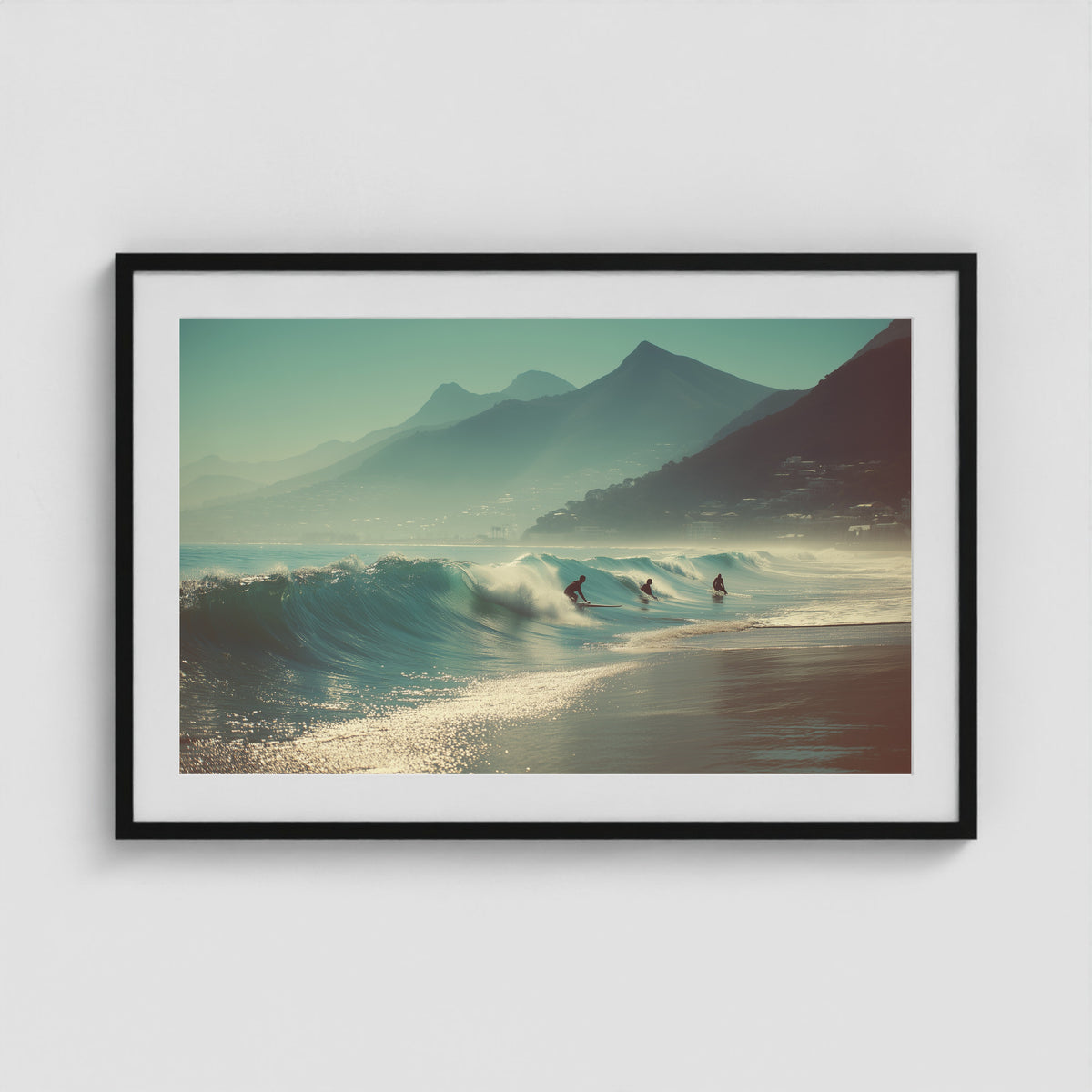 Cape Town Surf Club 36x24 Black Landscape Box Frame