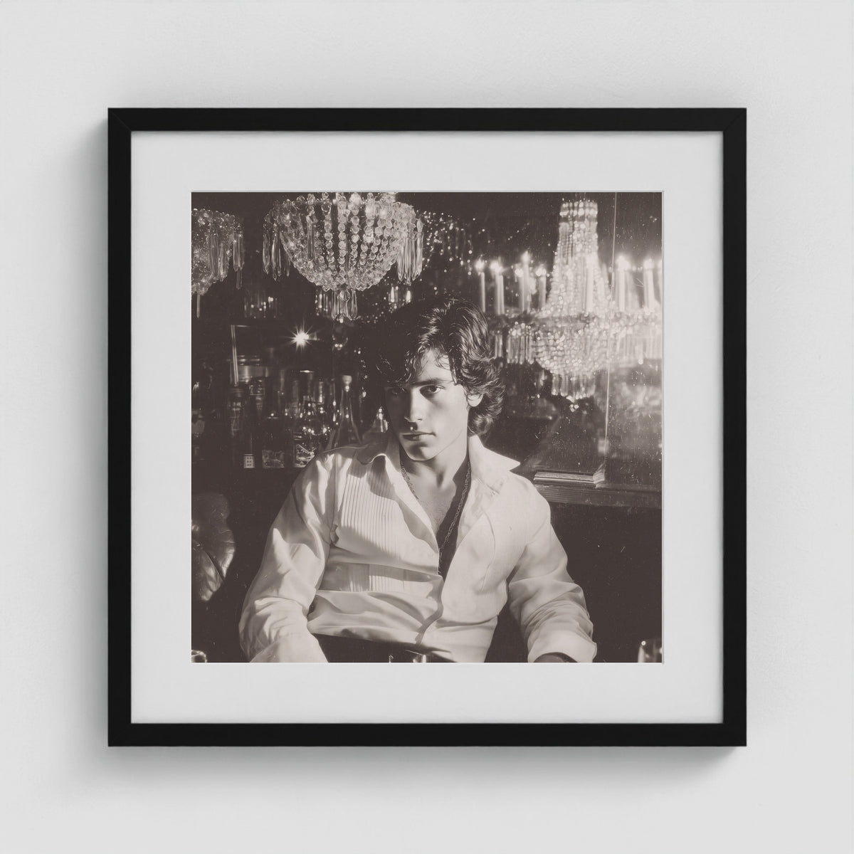 Christal Disco 20x20 Black Square Box Frame