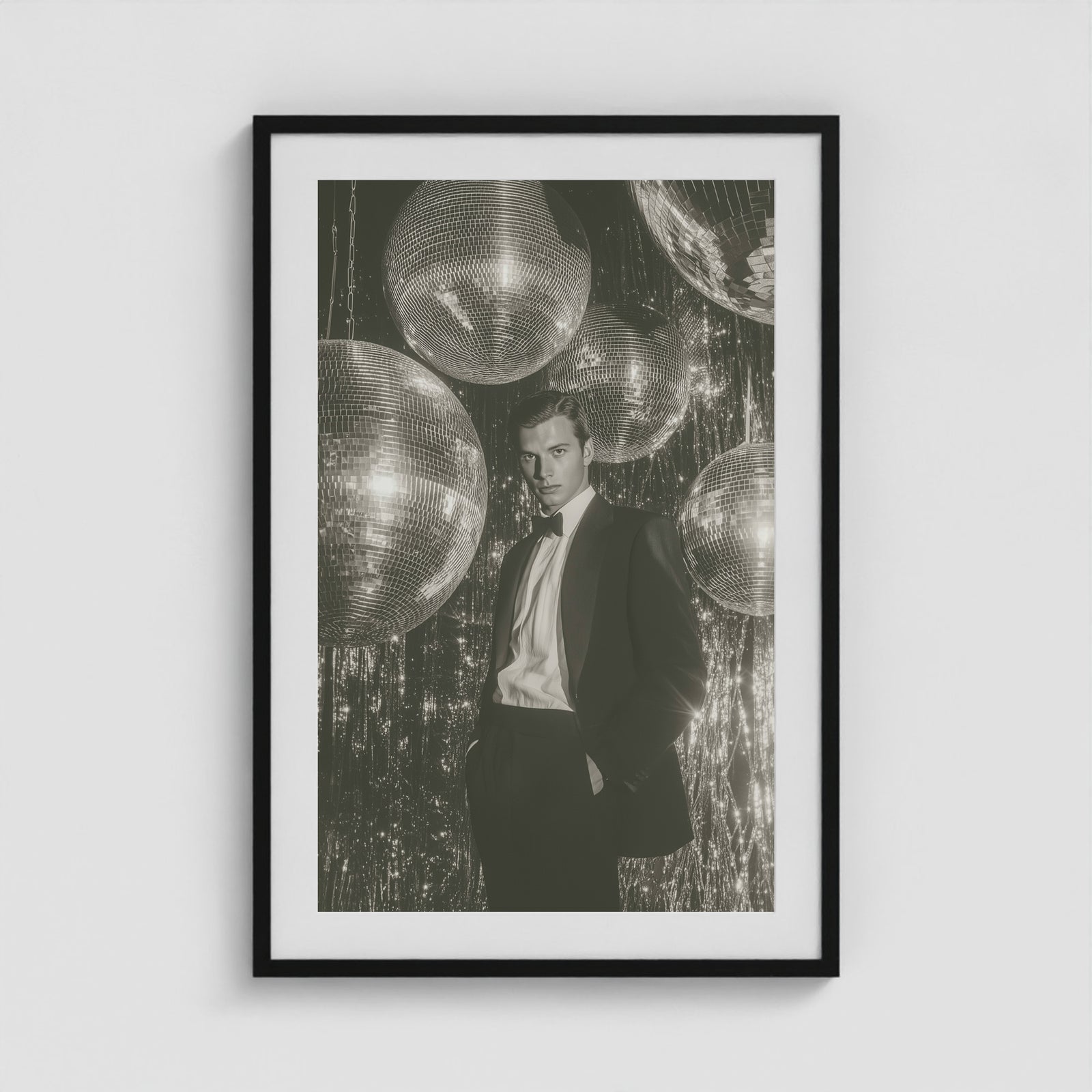 Dapper Disco 24x36 Black Portrait Box Frame