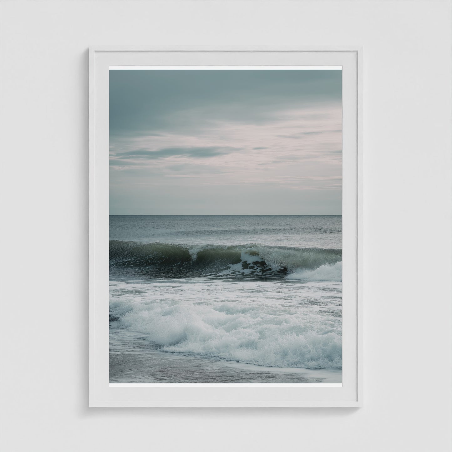 East Coast Wave 36x48 White Portrait Box Frame