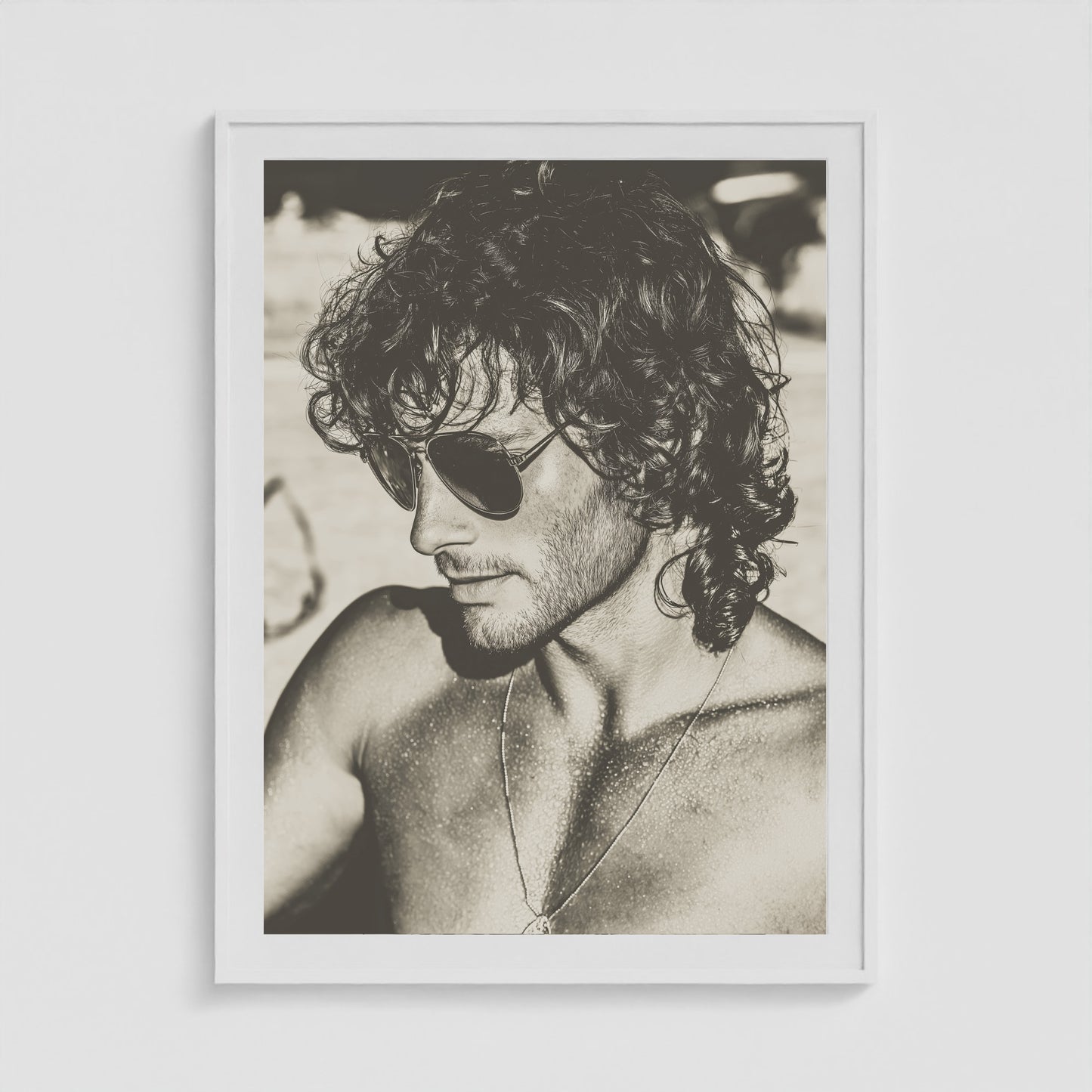 Fire Island Vintage - No. 1 36x48 White Portrait Box Frame