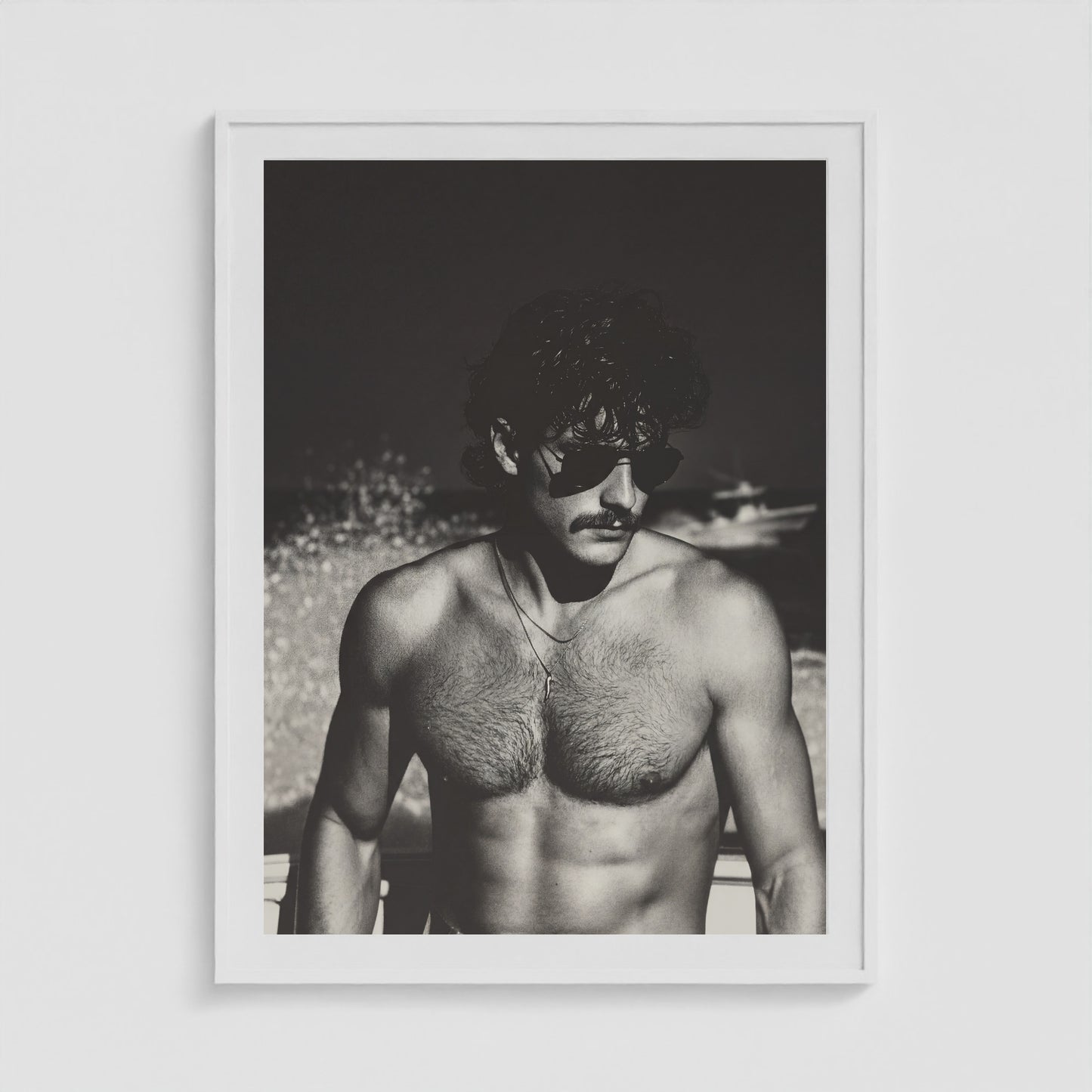 Fire Island Vintage - No. 7 36x48 White Portrait Box Frame