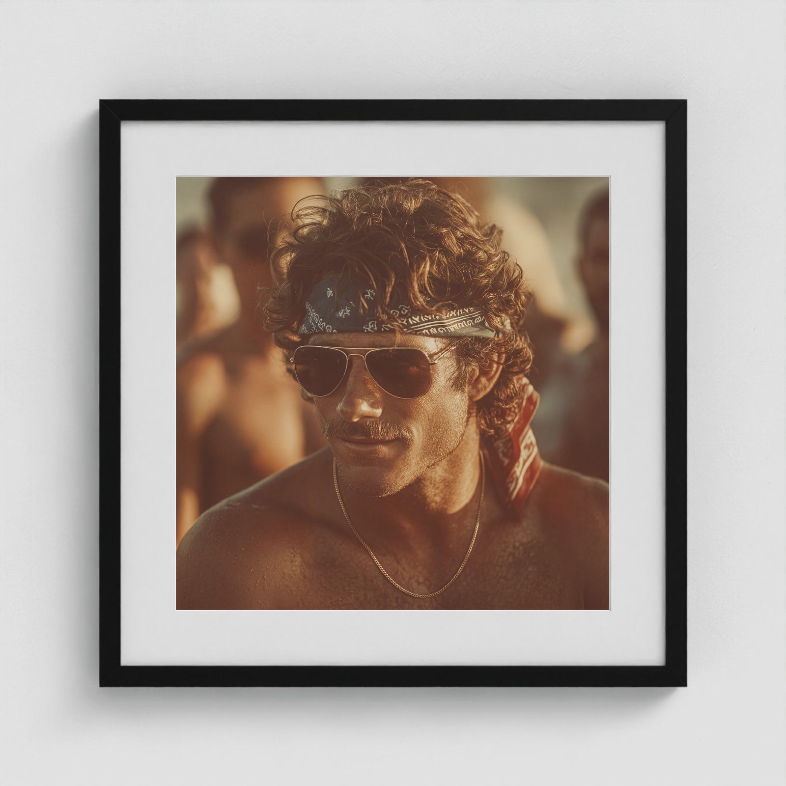 Fire Island Vintage - No. 8 20x20 Black Square Box Frame