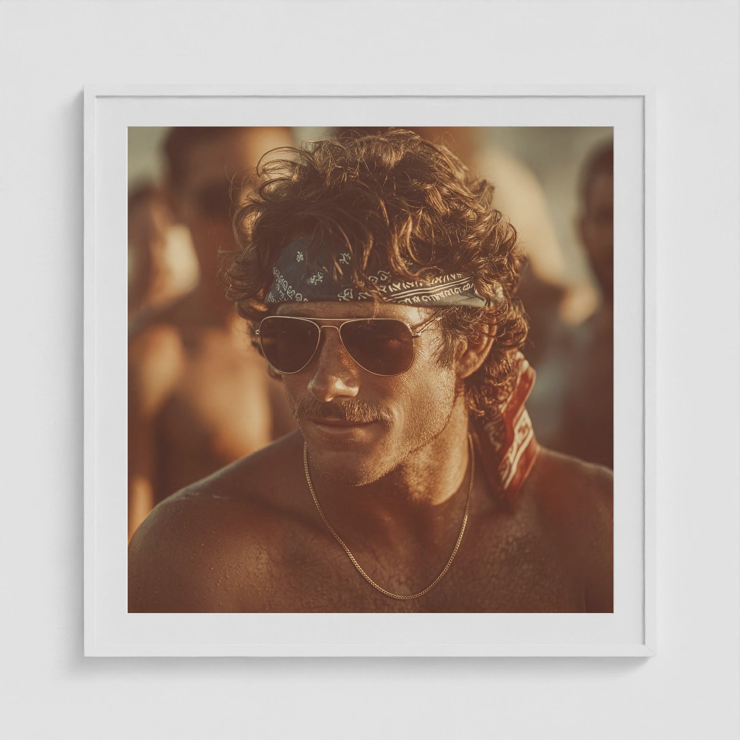 Fire Island Vintage - No. 8 36x36 White Square Box Frame