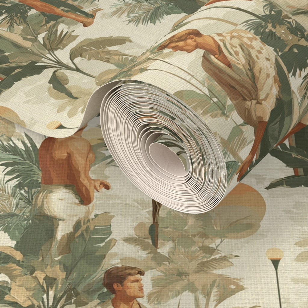Detailed texture of the premium Grass Cloth wallpaper substrate showing organic variations.