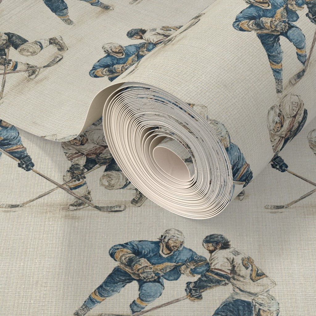Angled view displaying the rich, natural weave and texture of the luxury grasscloth Rinkside wallpaper.