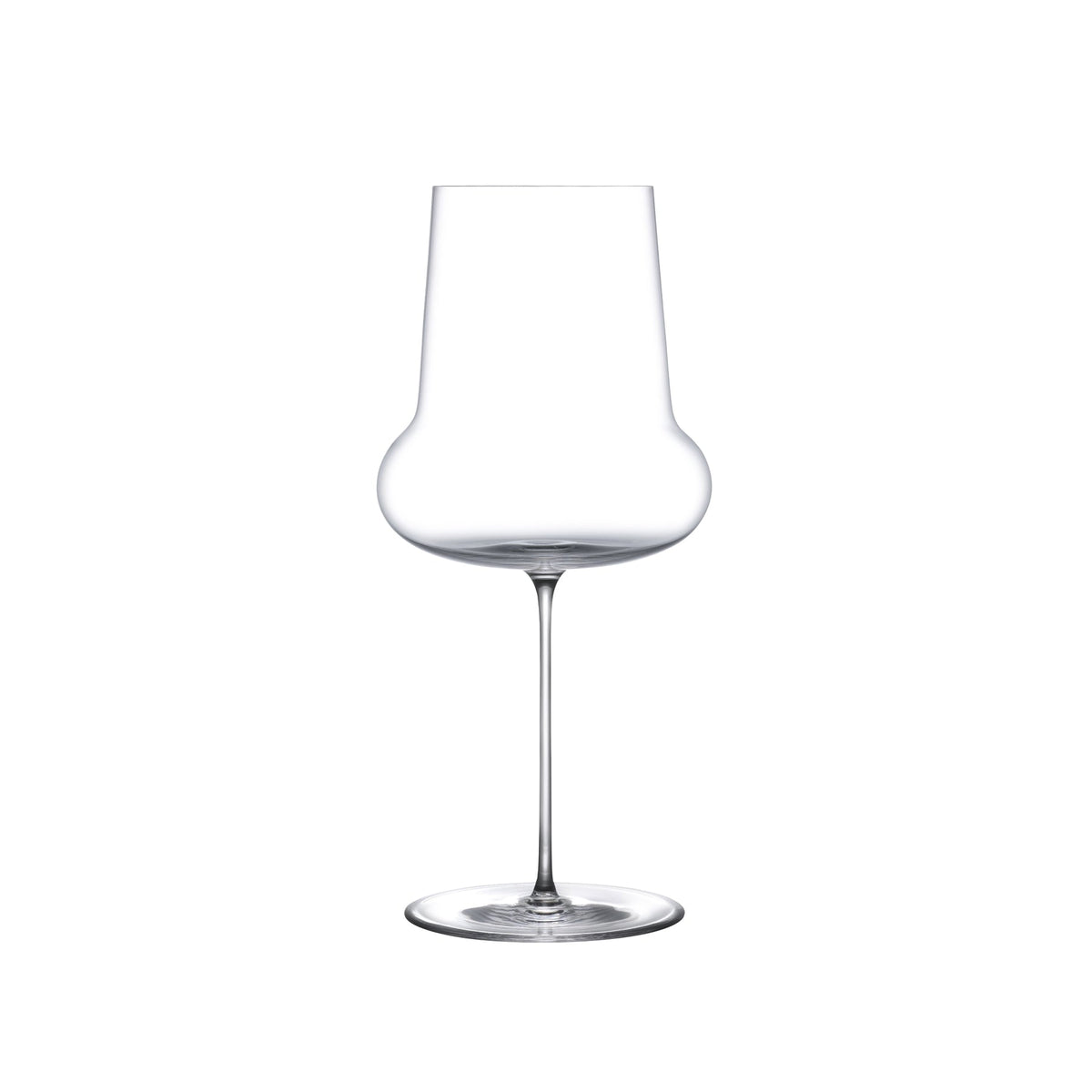The elegant profile of a Ghost Zero Belly crystal white wine glass showcasing its ultra-thin stem.
