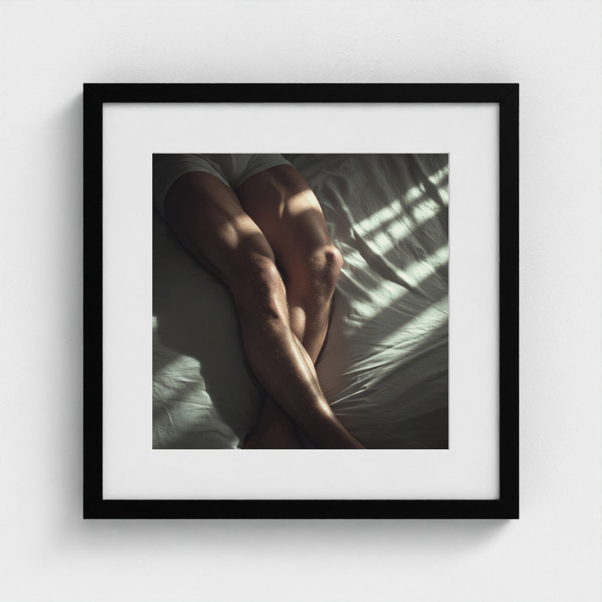 Held by Light fine art print in a 16x16 black square frame mockup.