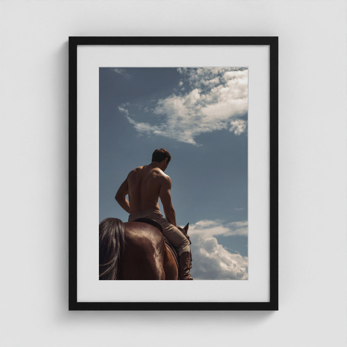 Horseback - No. 1 18x24 Black Portrait Box Frame