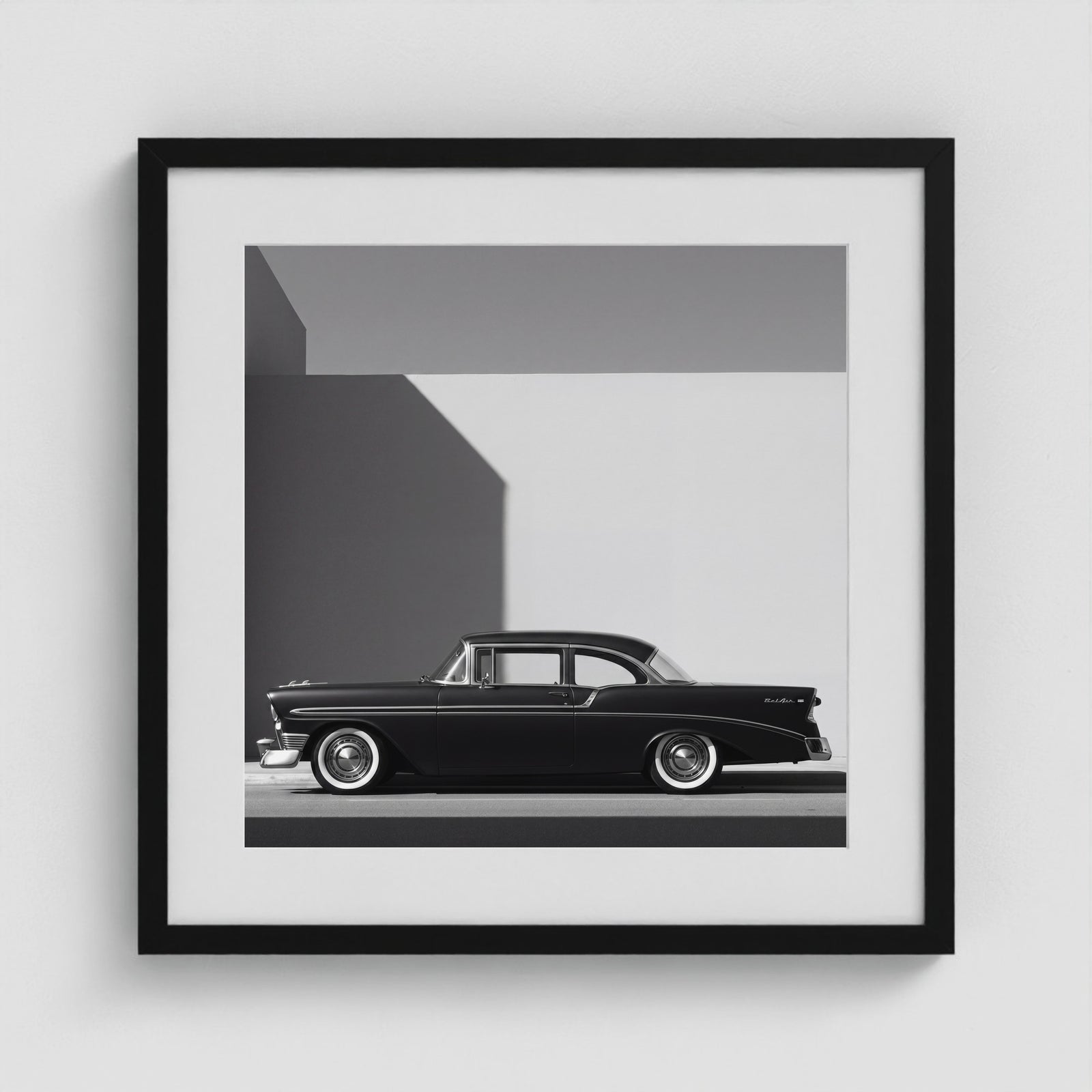 Line of Travel No. 2 20x20 Black Square Box Frame