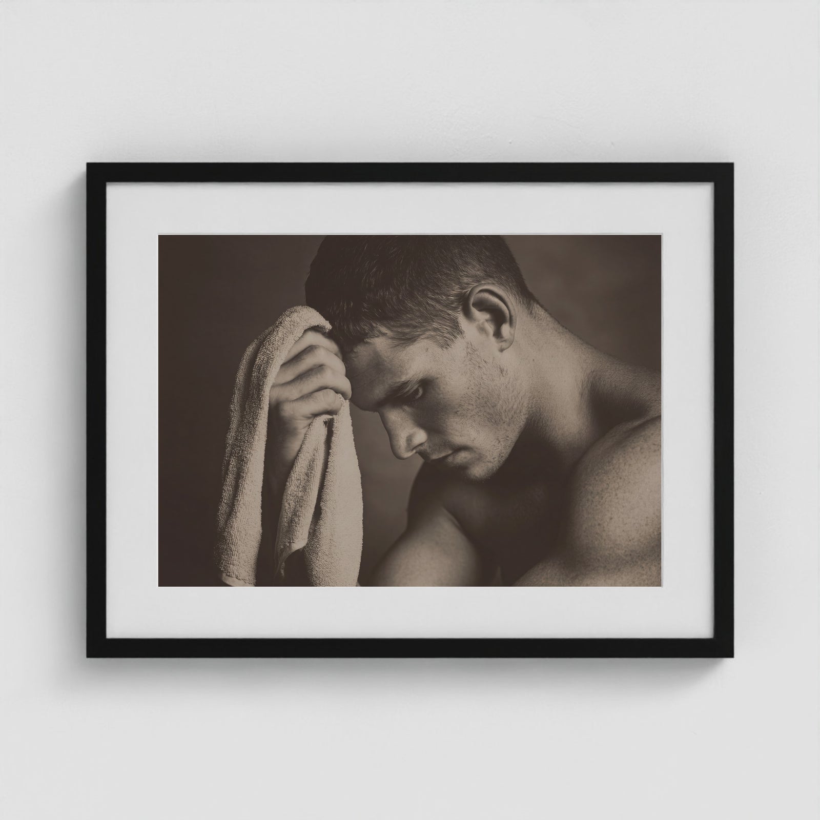Locker Room - No. 3 24x18 Black Landscape Box Frame