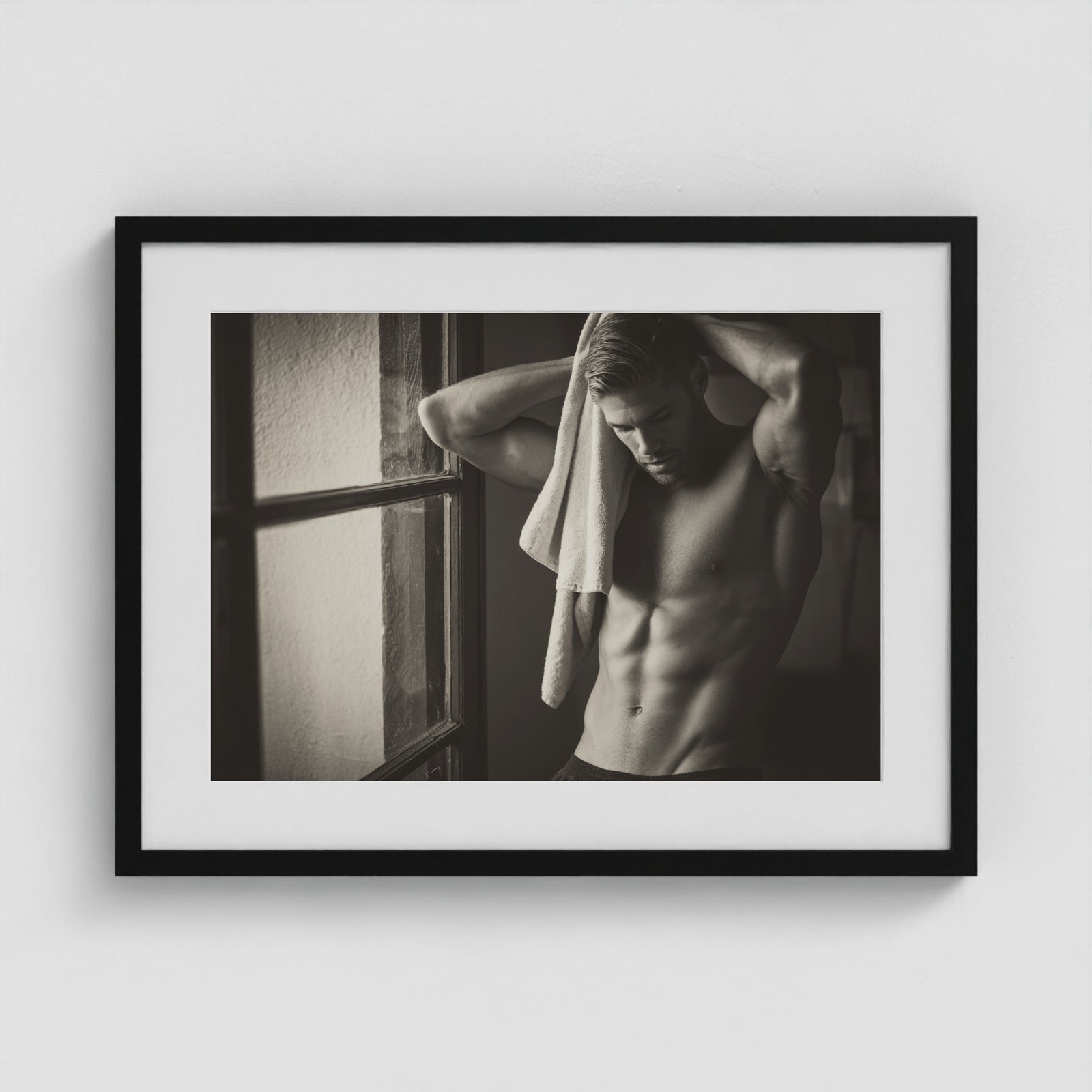 Locker Room - No. 4 24x18 Black Landscape Box Frame