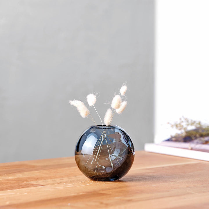 Close up detail of Mars Vase Small Steel Blue Barware | Provenance & Patina