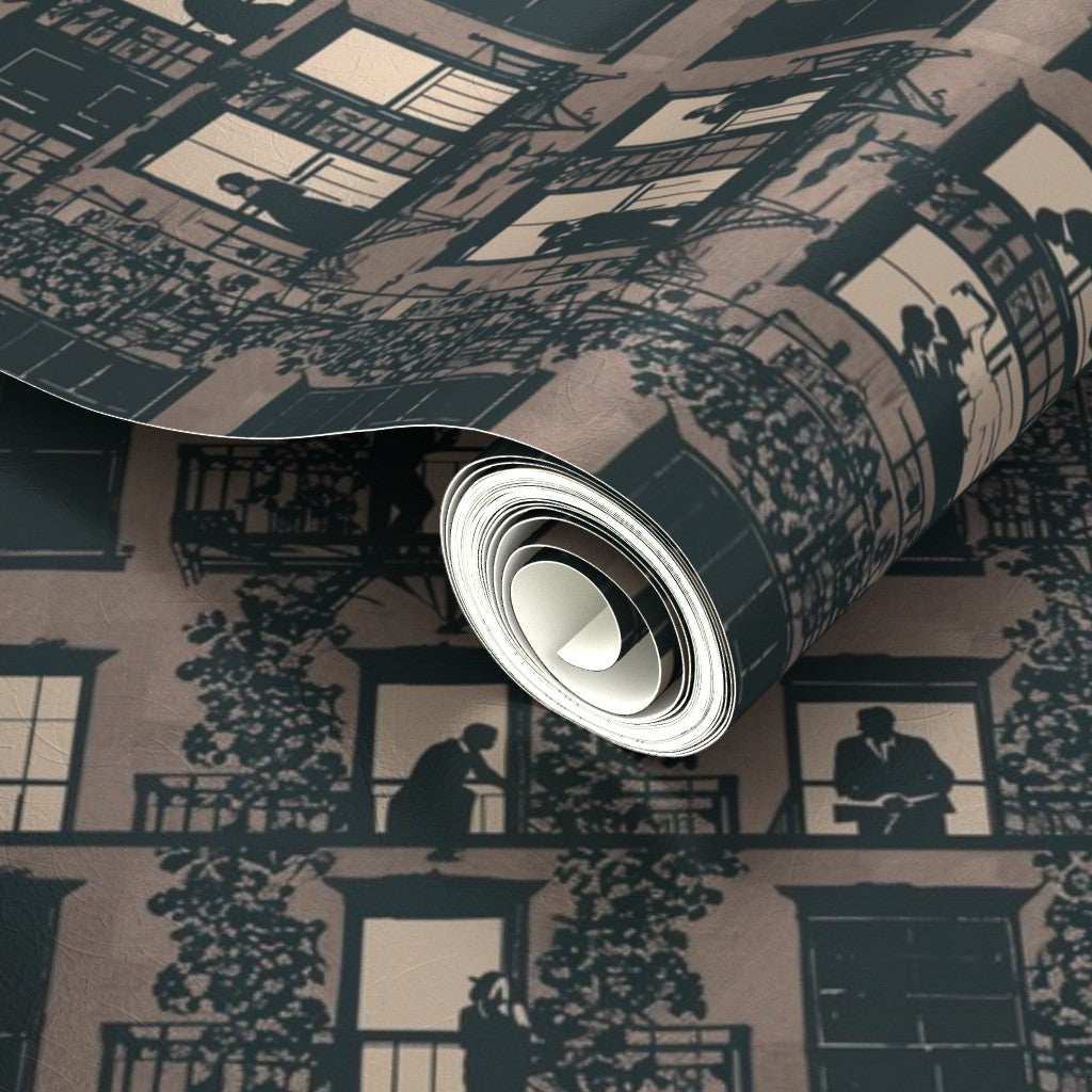 Elegant soft shimmer on the Taupe metallic wallpaper option.