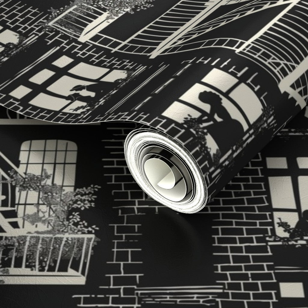Luminous reflection and subtle movement on metallic substrate wallpaper sample