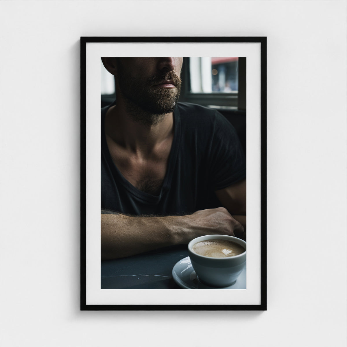 Morning Joe 24x36 Black Portrait Box Frame