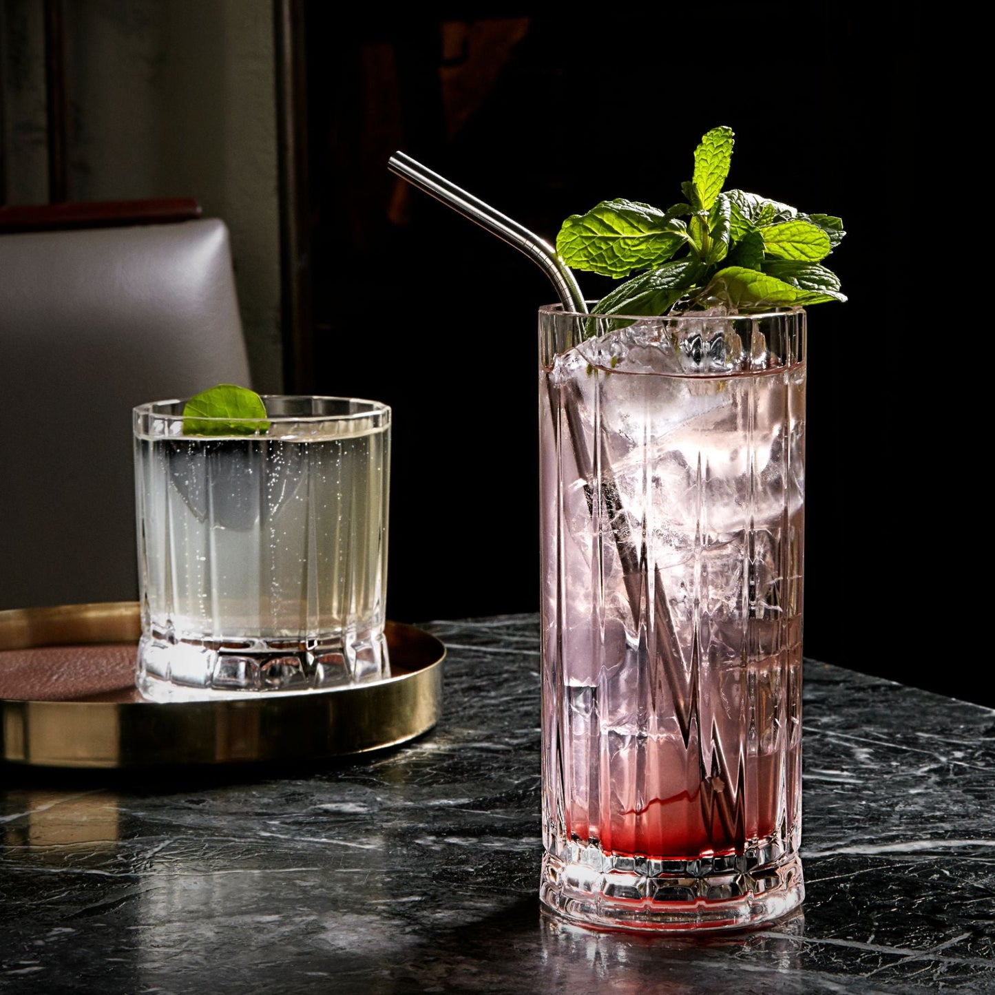 Alternate view of Wayne Set of 4 High Ball Glasses 8.5 oz - Luxury Highball glass | Provenance & Patina