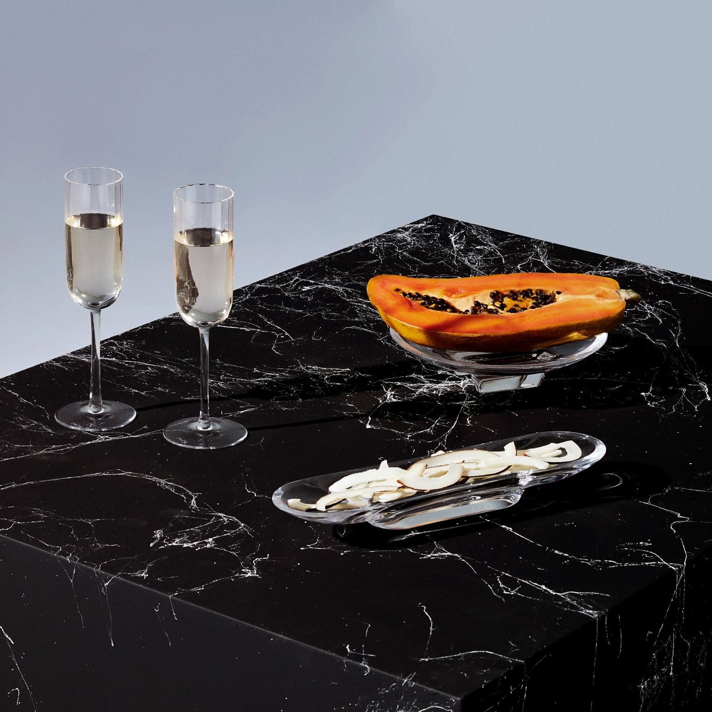 Alternate view of Neo Set of 2 Champagne Glasses | Provenance & Patina