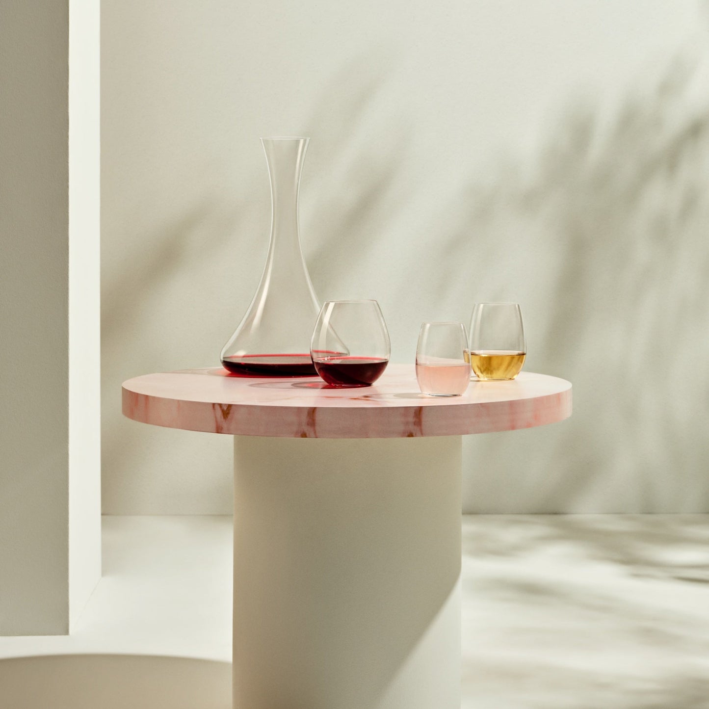 Up-close view highlighting the refined crystal rim and design of the NUDE Pure glass.