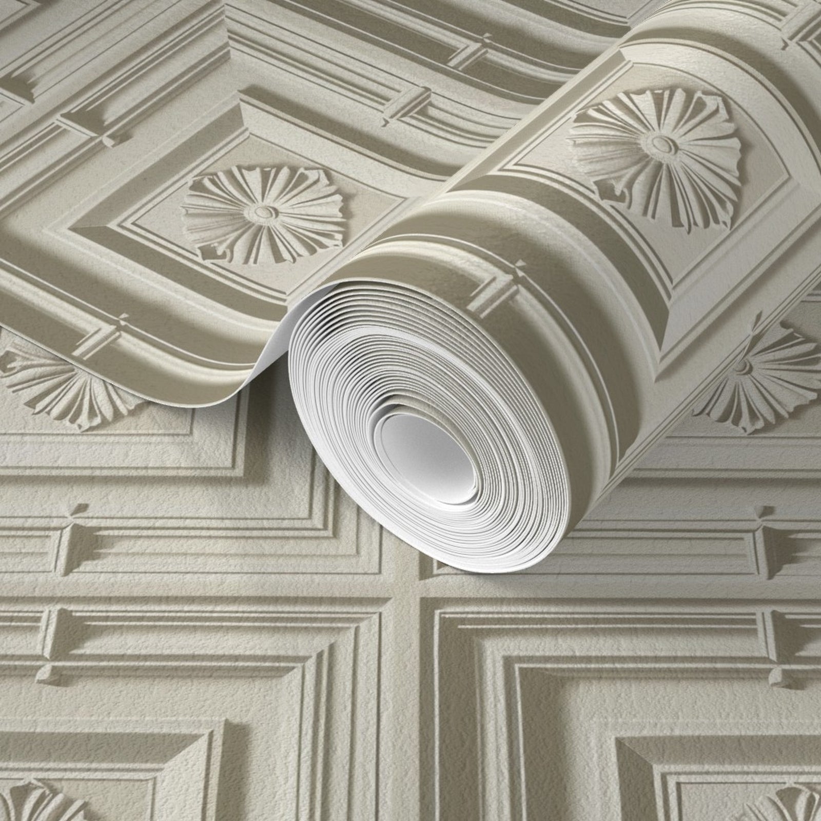 Classical Coffered Ceiling Medallions - Ivory — 33 Detail Photo