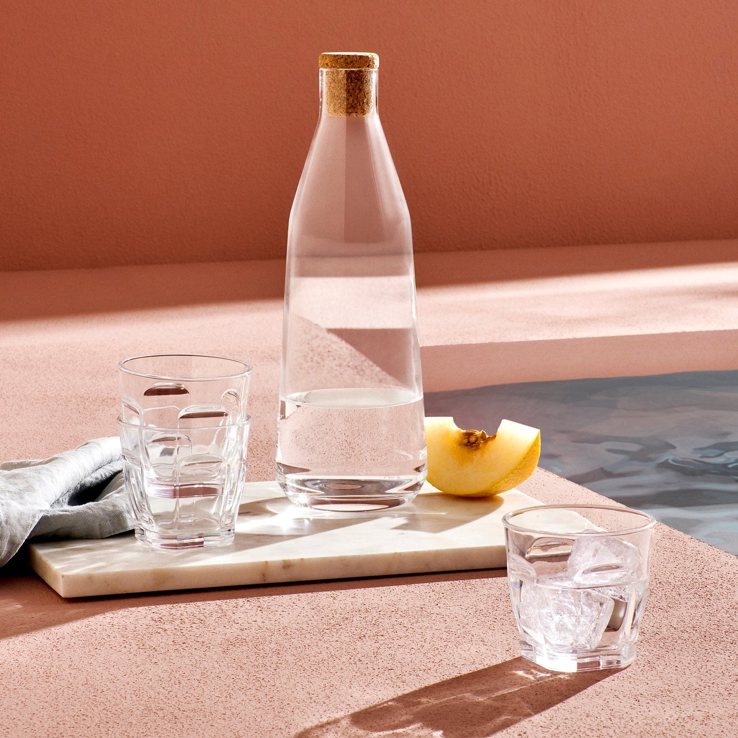 Lifestyle view of Ahoy Set of 4 Non-Slip Multipurpose Glass | Provenance & Patina