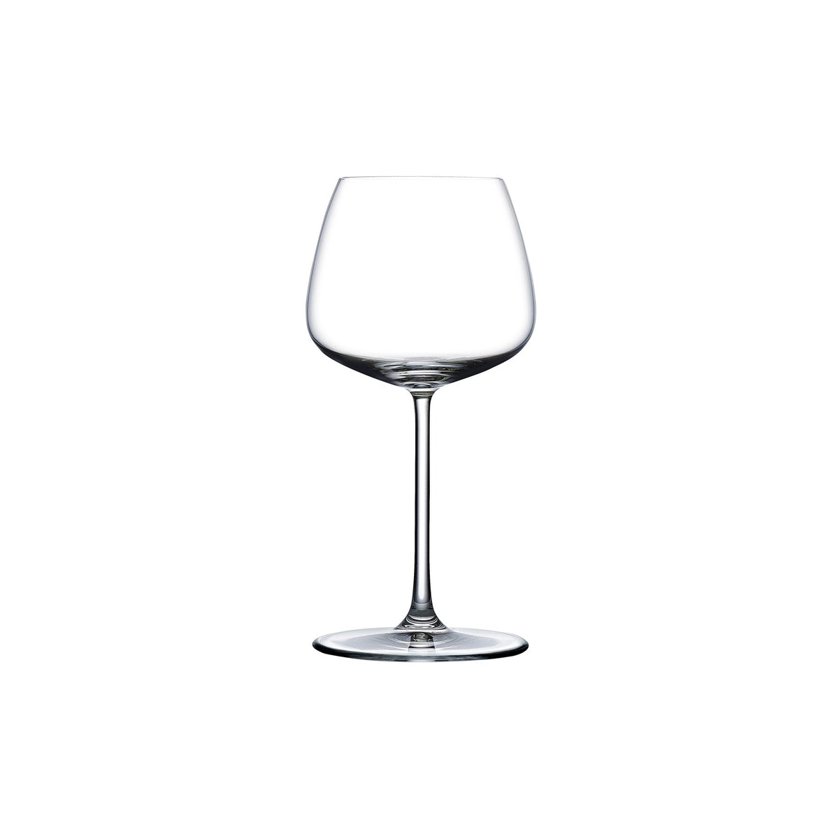 The refined silhouette of the Mirage crystal white wine glass, showcasing its delicate stem and modern design.