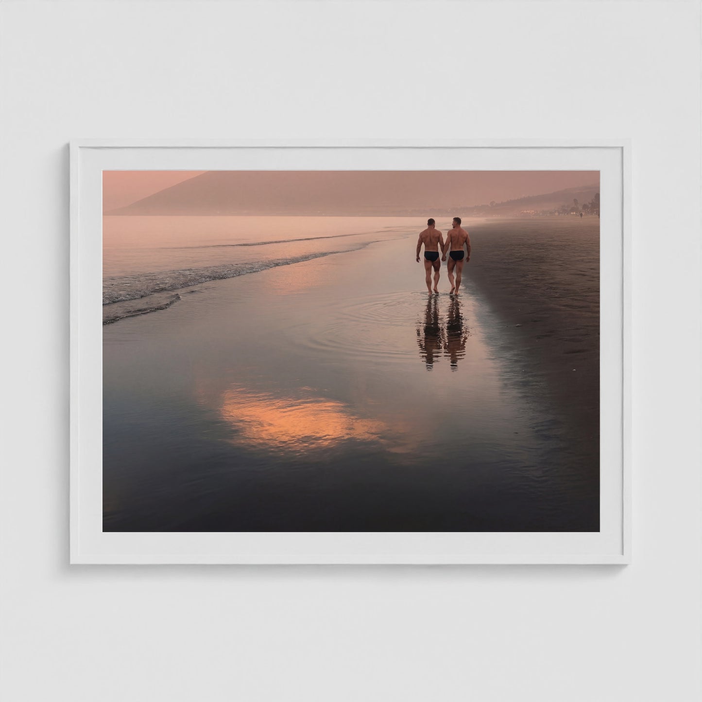 Shared Horizon 48x36 White Landscape Box Frame