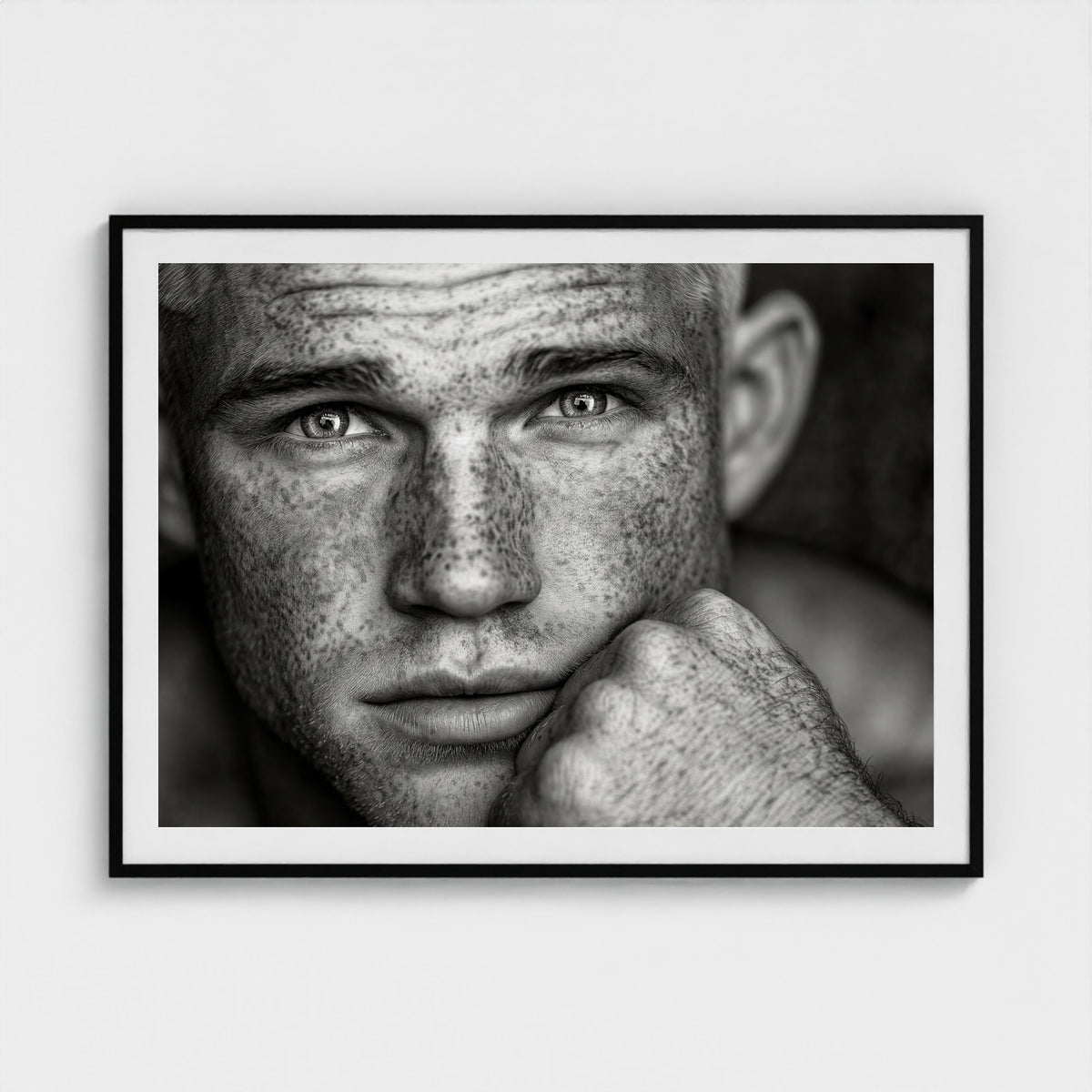 Soft Guard No.2 48x36 Black Landscape Box Frame