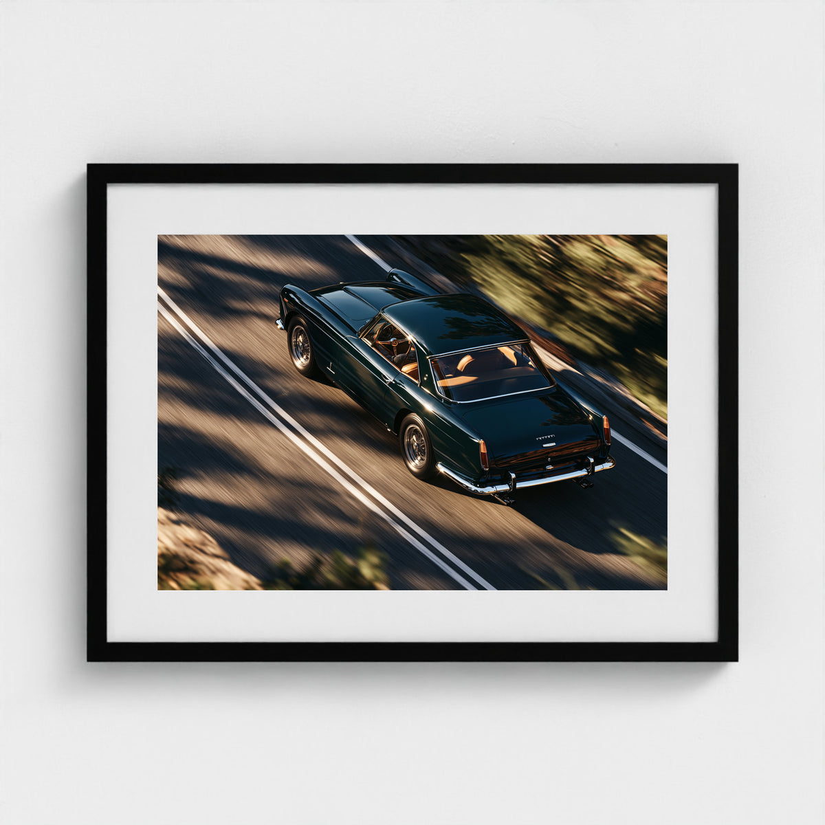 Ferrari 250 GT, Verde Scuro 24x18 Black Landscape Box Frame
