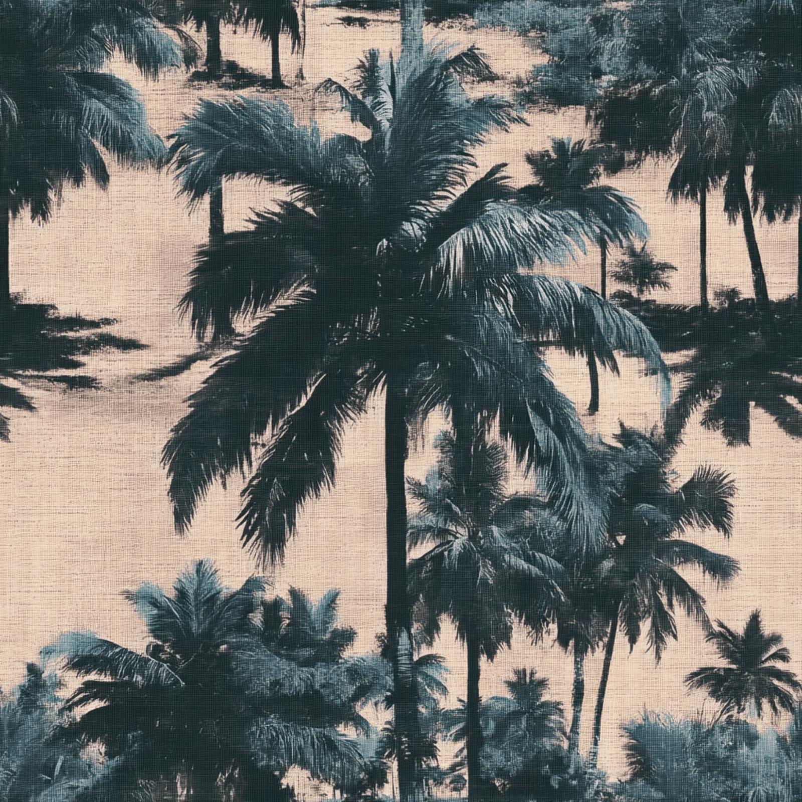 Digital mockup of the St. Croix palm tree pattern in the Mist colorway.
