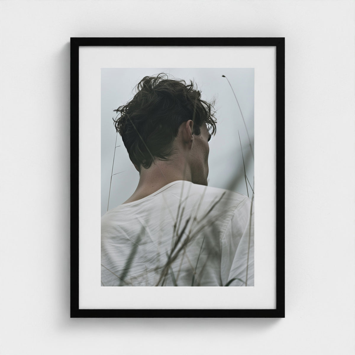 White Tee 18x24 Black Portrait Box Frame