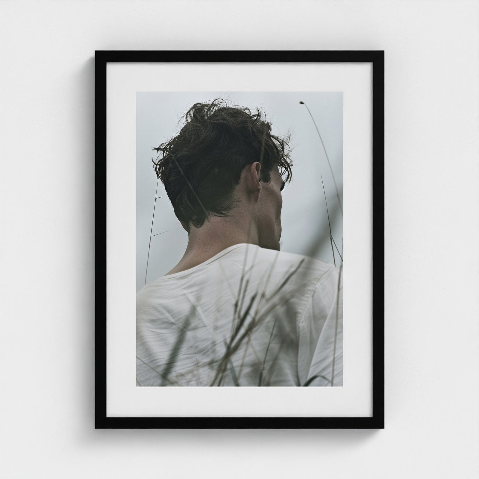 White Tee 18x24 Black Portrait Box Frame