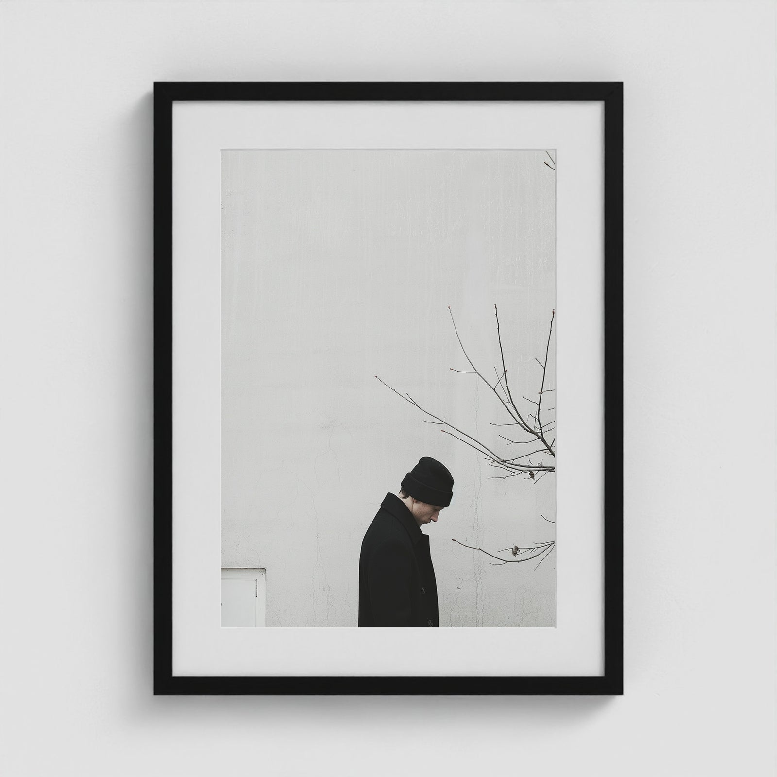 Winter Figure 18x24 Black Portrait Box Frame