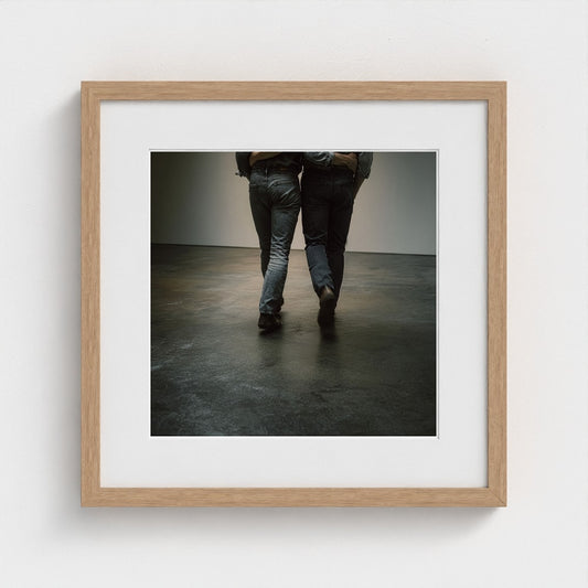 Quiet Companions in Motion Minimalist Portrait