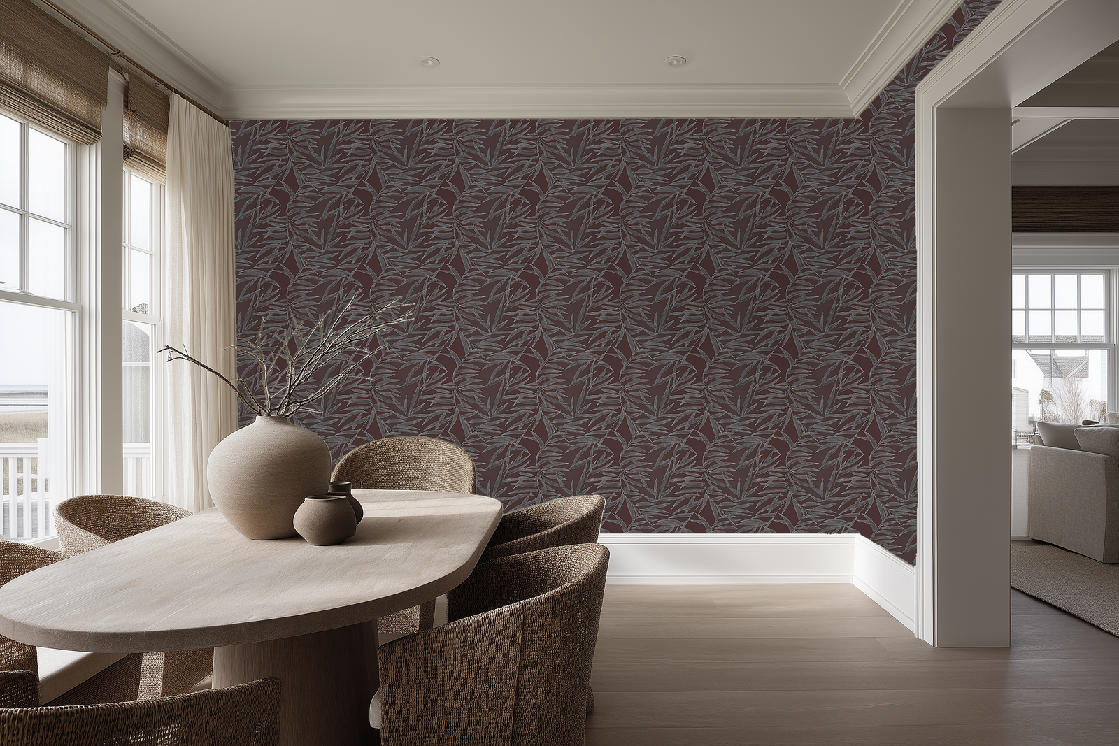 Alternate view of Bamboo Wallpaper — Earthy | Provenance & Patina